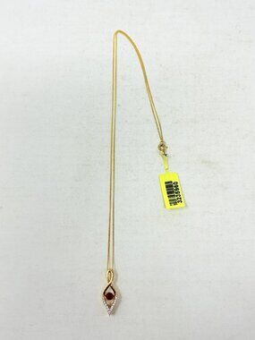 Shop LC African Ruby/Cambodian Zircon Sterling Silver Pendant & Chain 5371